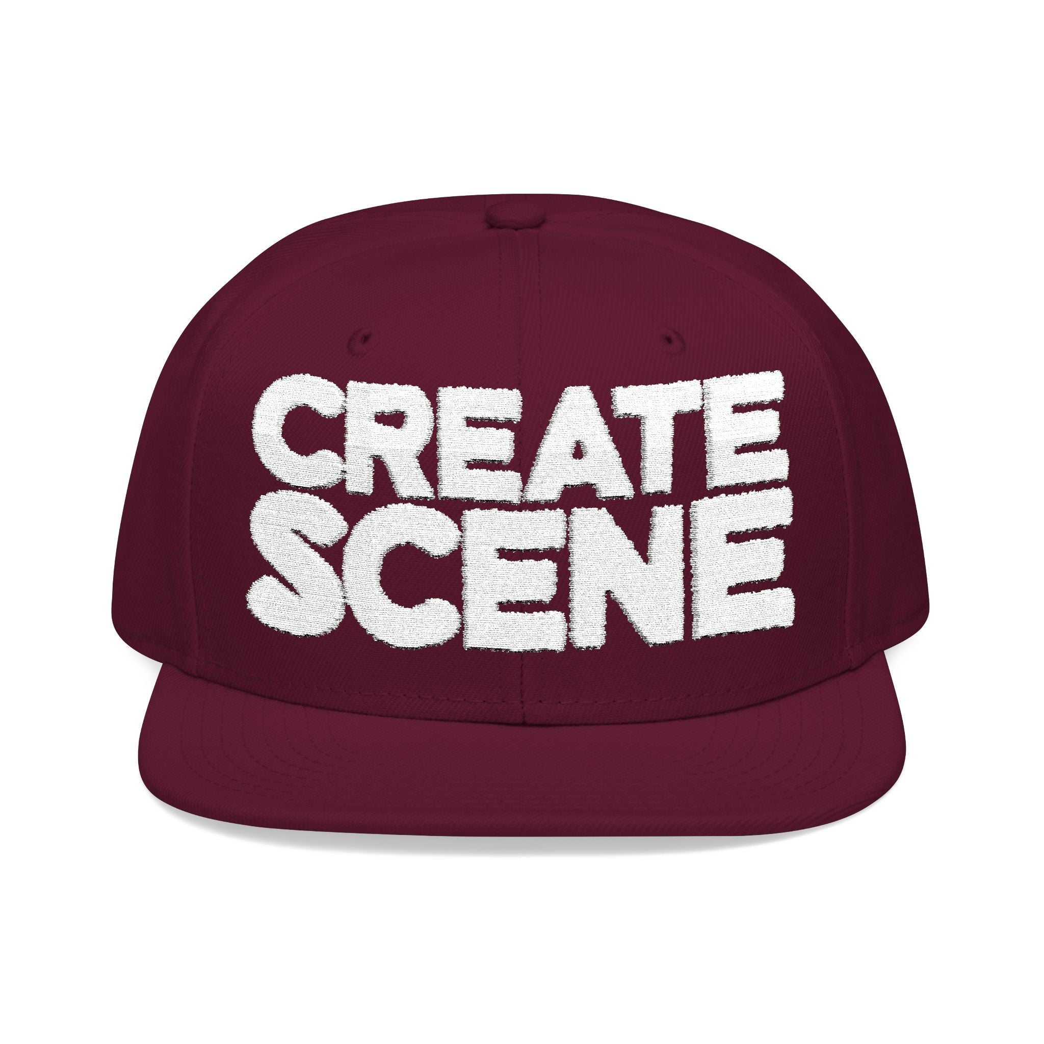 CreateScene Zine Embroidery Snapback Cap