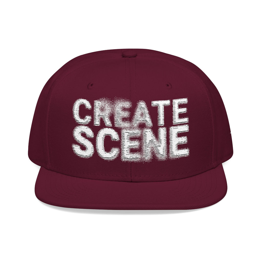 CreateScene Inspired Halftone Embroidery Snapback Cap
