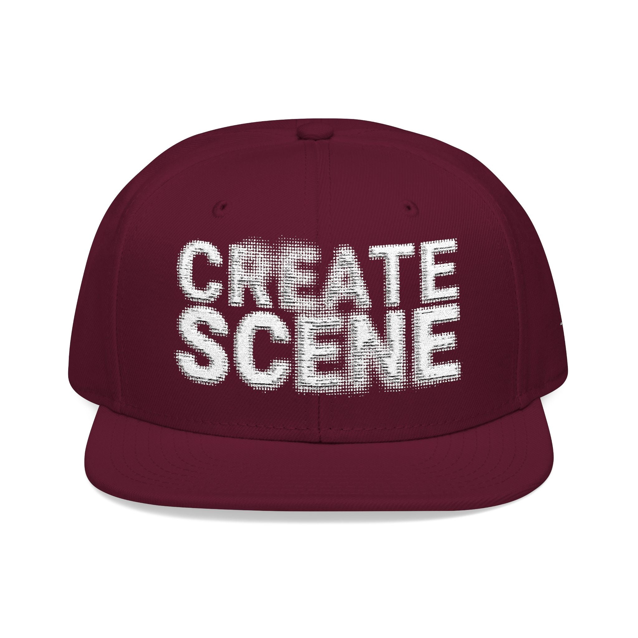 CreateScene Inspired Halftone Embroidery Snapback Cap
