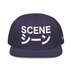 Scene Japanese Embroidery Snapback Cap