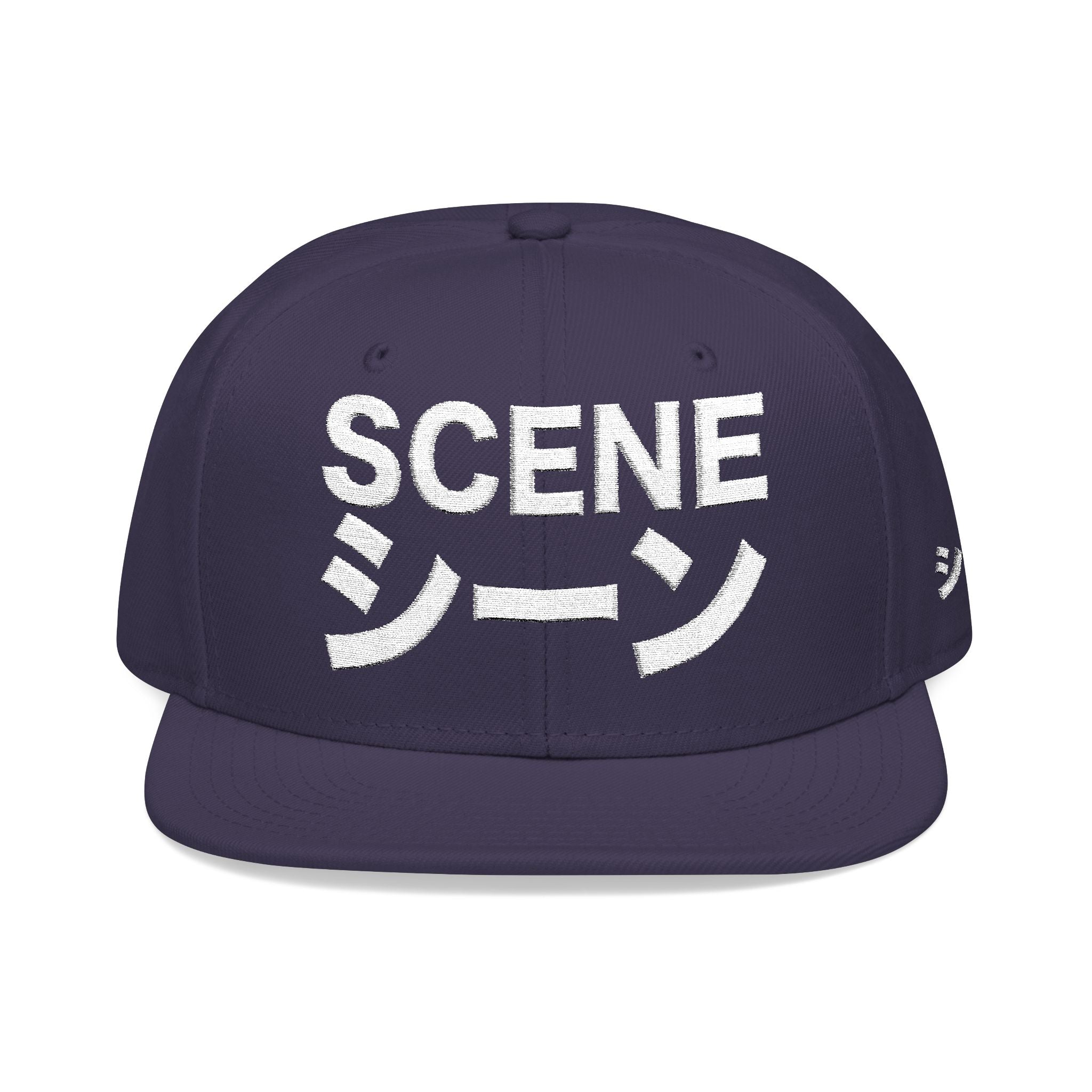 Scene Japanese Embroidery Snapback Cap