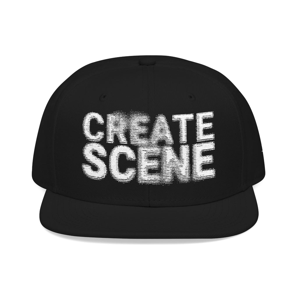 CreateScene Inspired Halftone Embroidery Snapback Cap