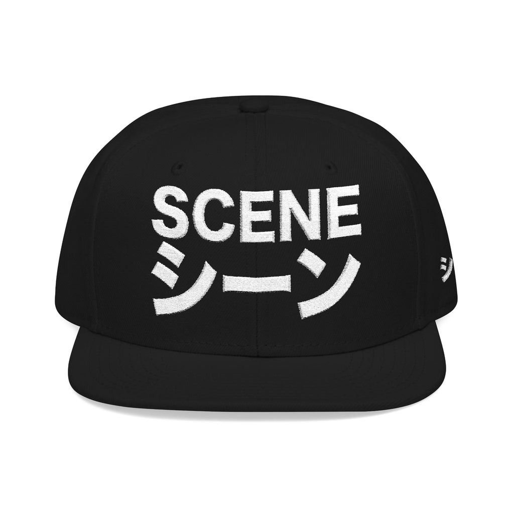 Scene Japanese Embroidery Snapback Cap