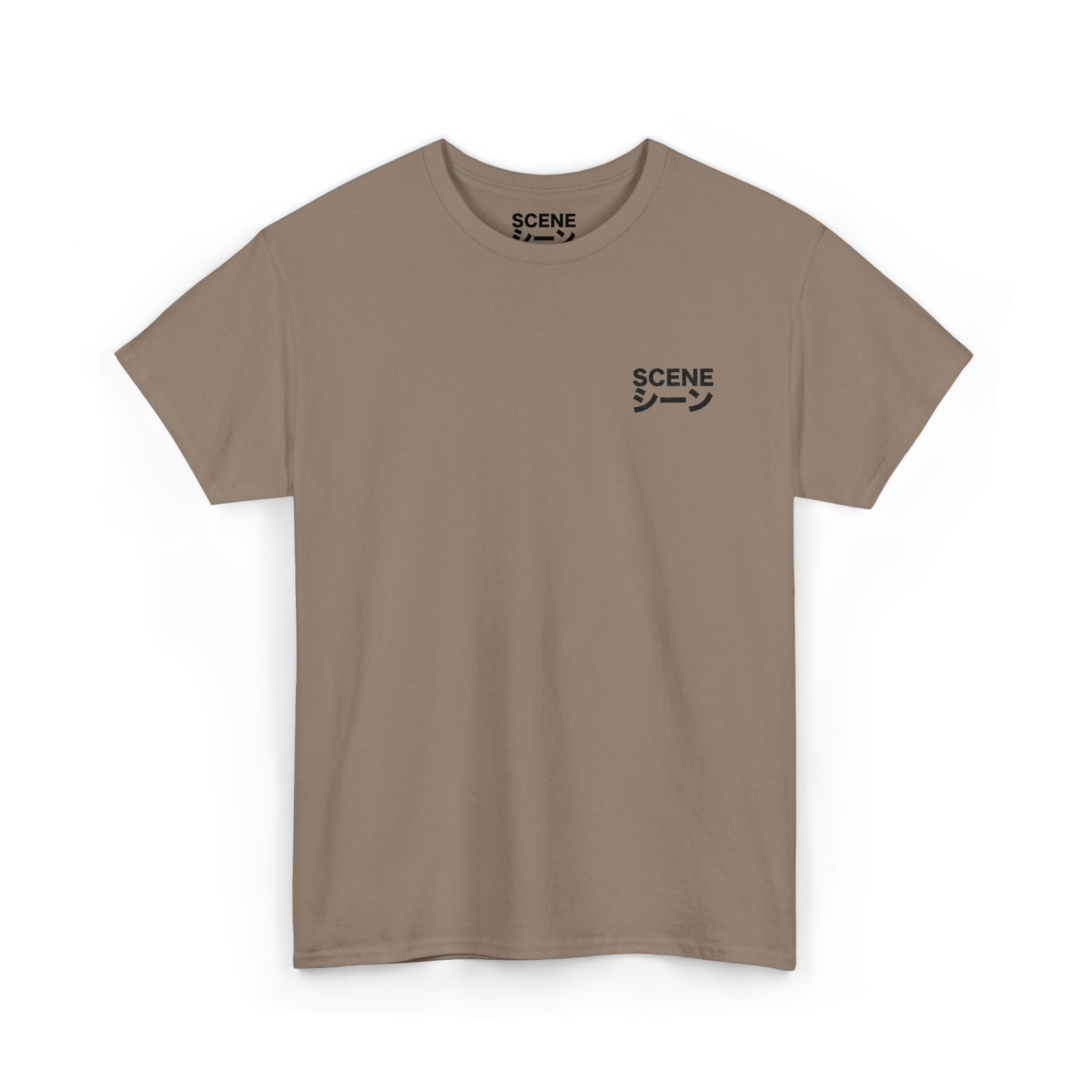 Scene Japanese Black Embroided Unisex Heavy Cotton Tee