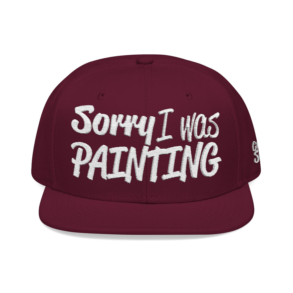 Sorry I Was Painting Embroidery Snapback Cap