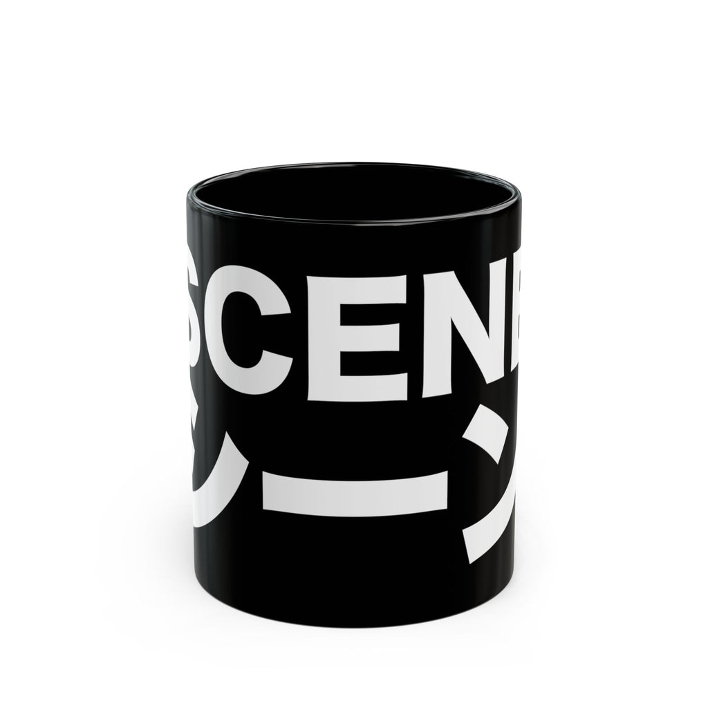Scene Japanese Black Ceramic Mug 11oz & 15oz