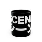 Scene Japanese Black Ceramic Mug 11oz & 15oz