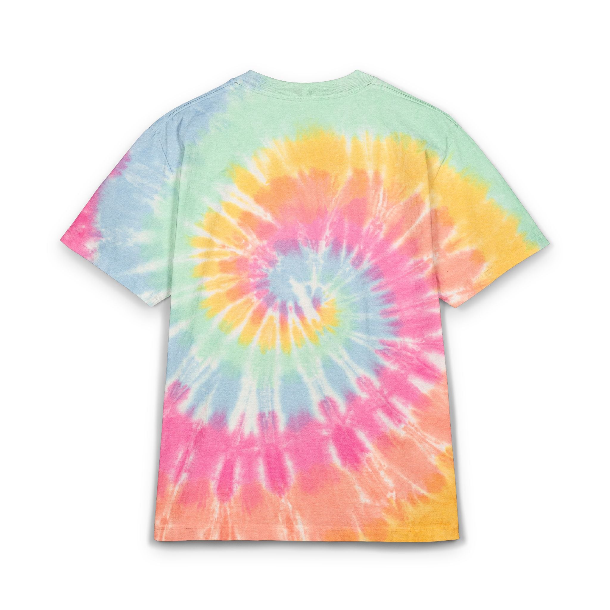 Punk Scene Embroidered Tie-Dye Spiral Oversized T-Shirt