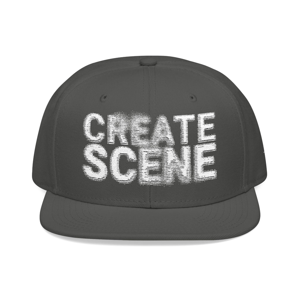 CreateScene Inspired Halftone Embroidery Snapback Cap