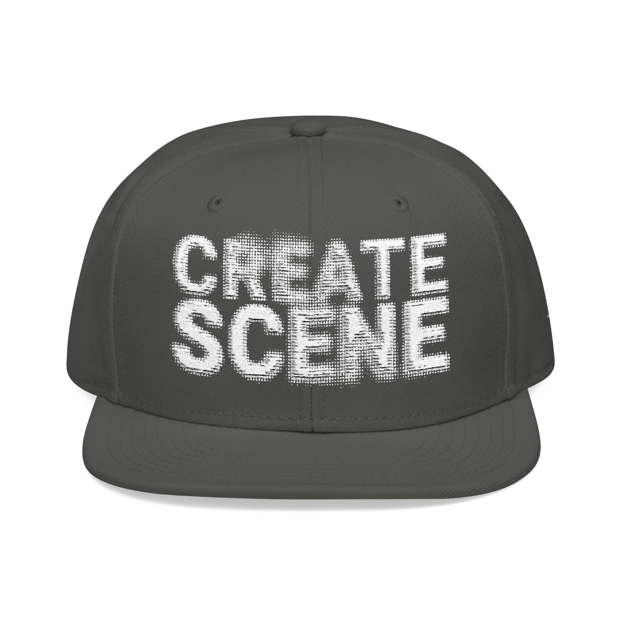 CreateScene Inspired Halftone Embroidery Snapback Cap