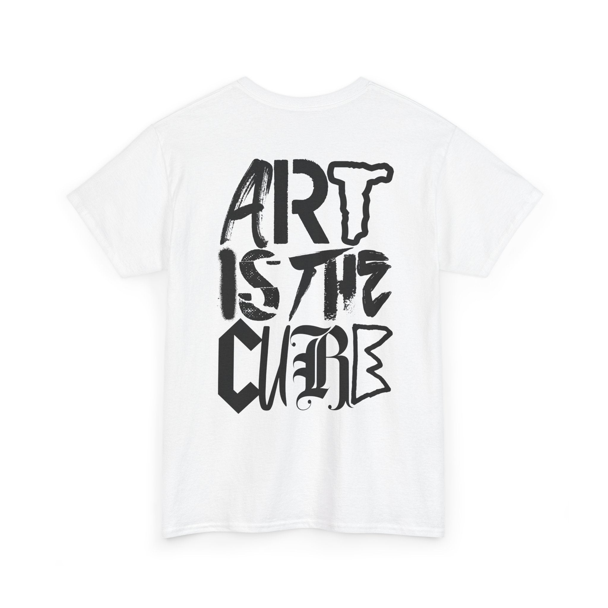 Art Is The Cure Mixed Letters Unisex Heavy Cotton Tee
