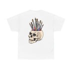 Art Is The Cure Skull Paint Pot Unisex Heavy Cotton Tee