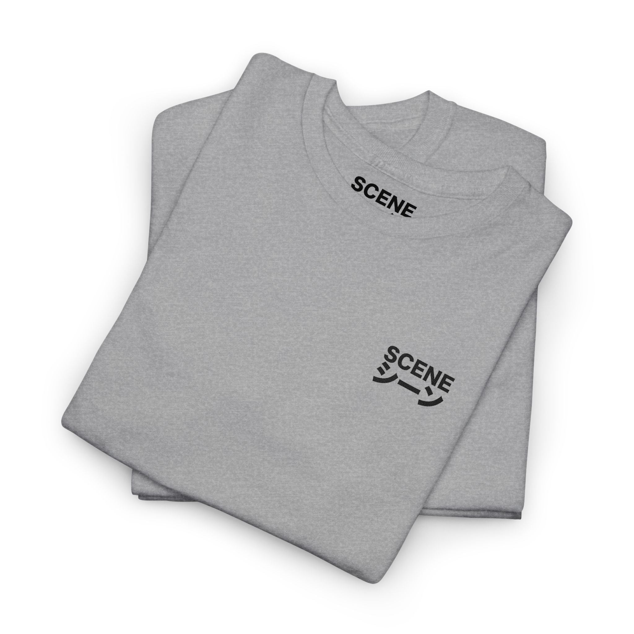 Scene Japanese Black Embroided Unisex Heavy Cotton Tee