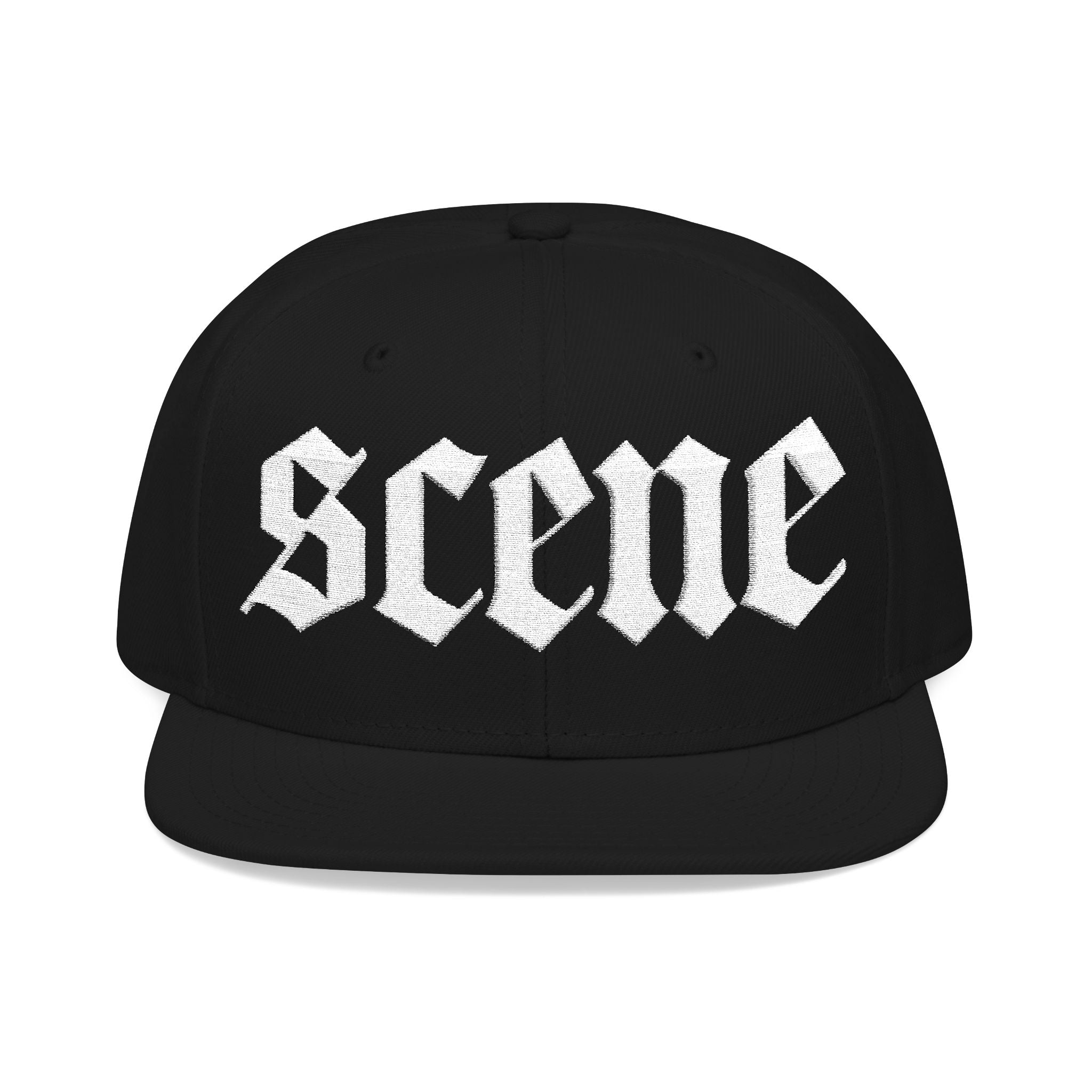Scene Embroidery Snapback Cap