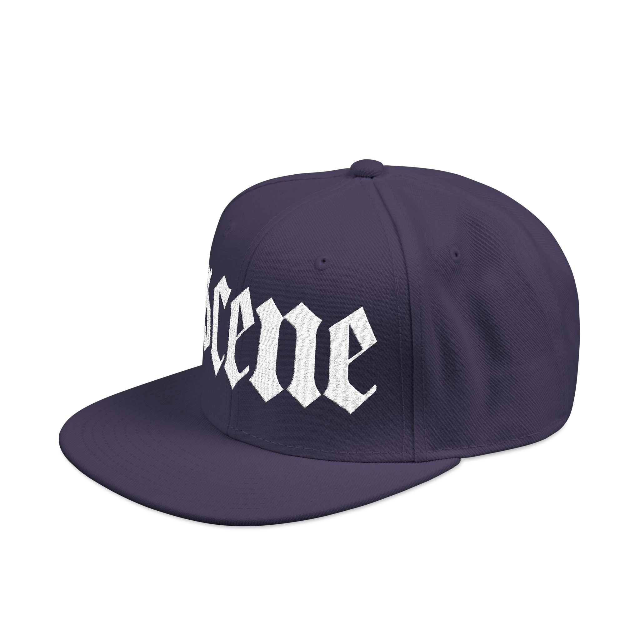 Scene Embroidery Snapback Cap