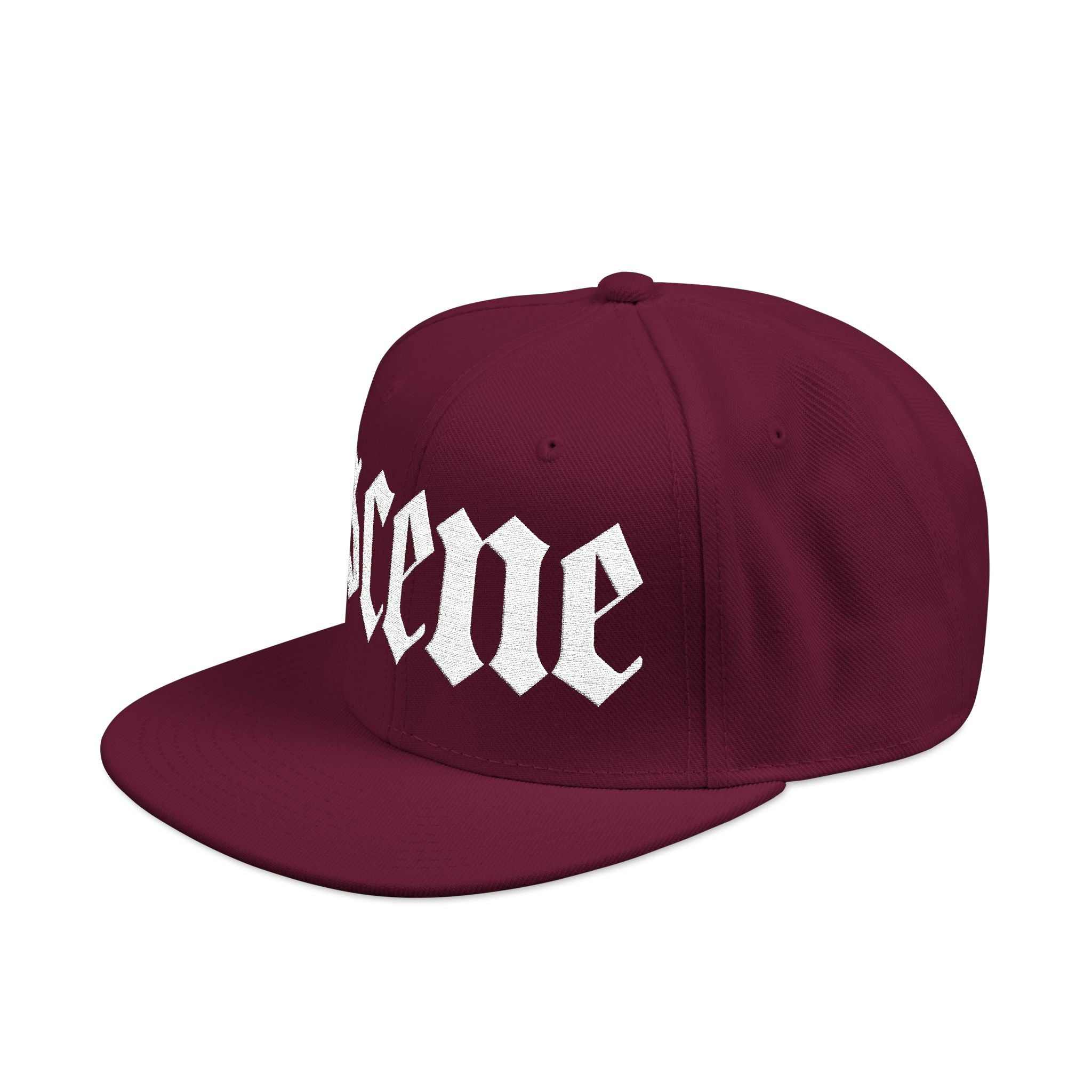Scene Embroidery Snapback Cap