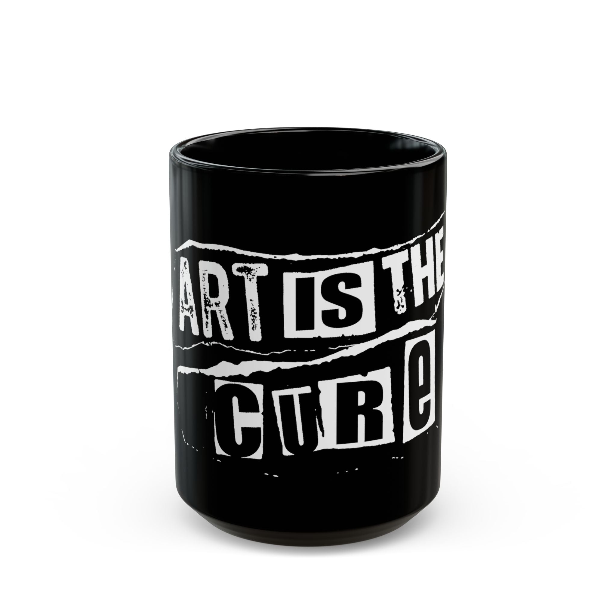 Art Is The Cure Pistols Black Ceramic Mug 11oz & 15oz