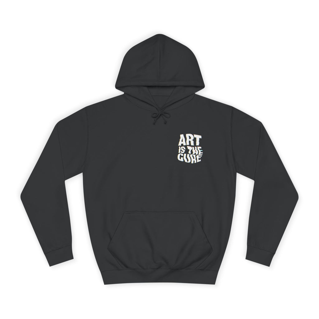 Art Is The Cure Glitch Unisex College Hoodie