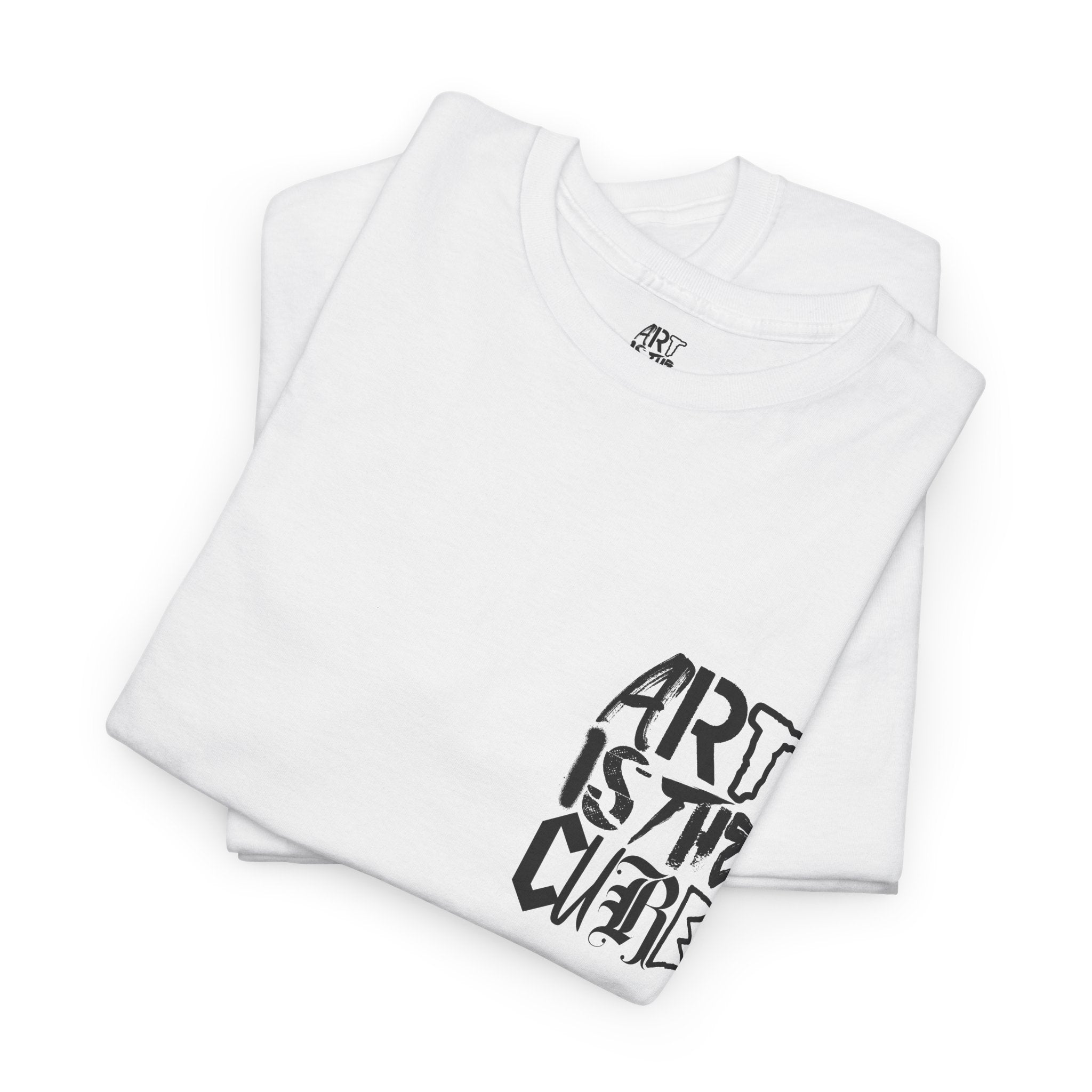 Art Is The Cure Mixed Letters Unisex Heavy Cotton Tee
