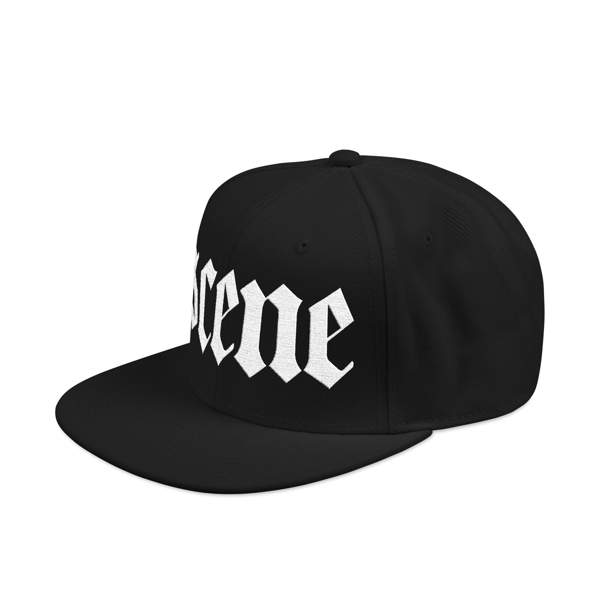 Scene Embroidery Snapback Cap