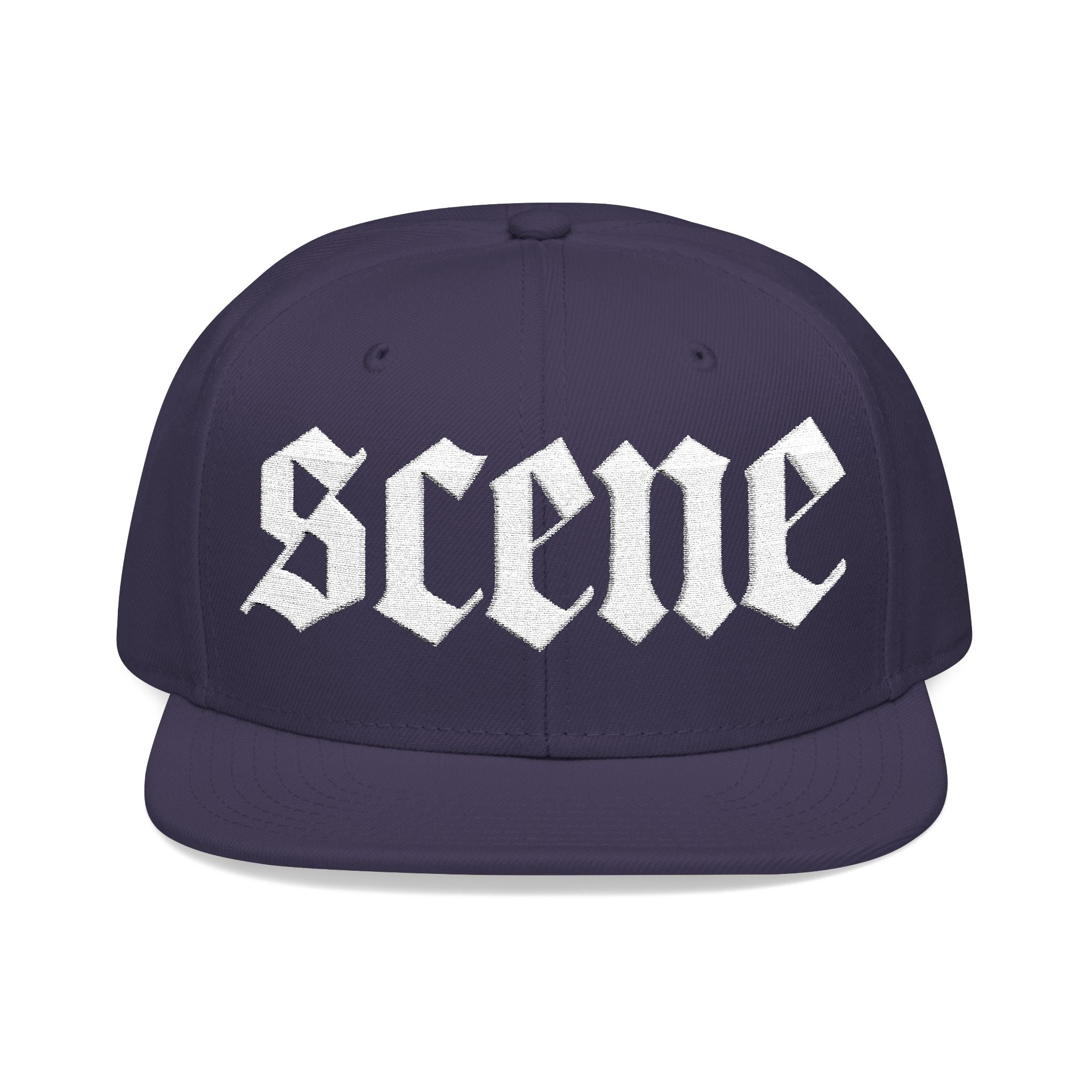 Scene Embroidery Snapback Cap