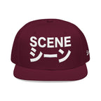 Scene Japanese Embroidery Snapback Cap