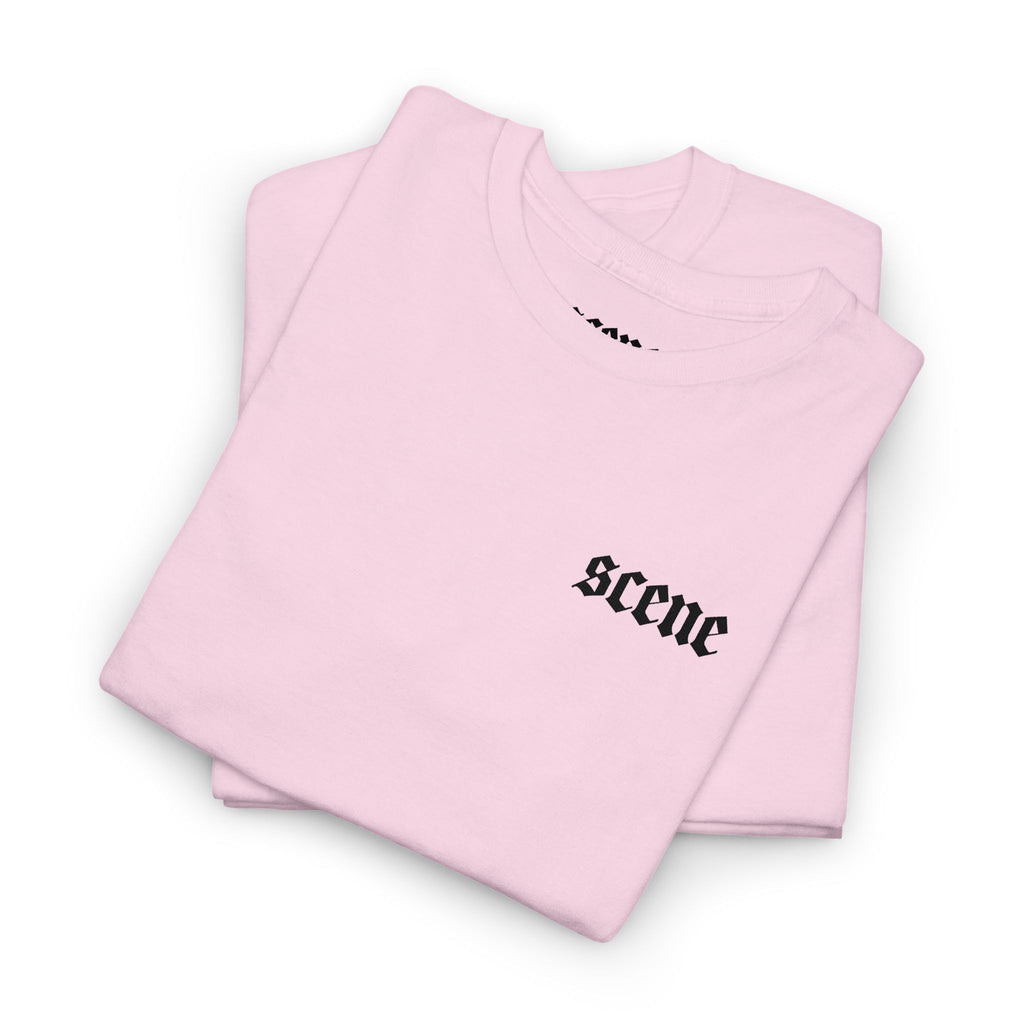 Scene Black Embroided Unisex Heavy Cotton Tee