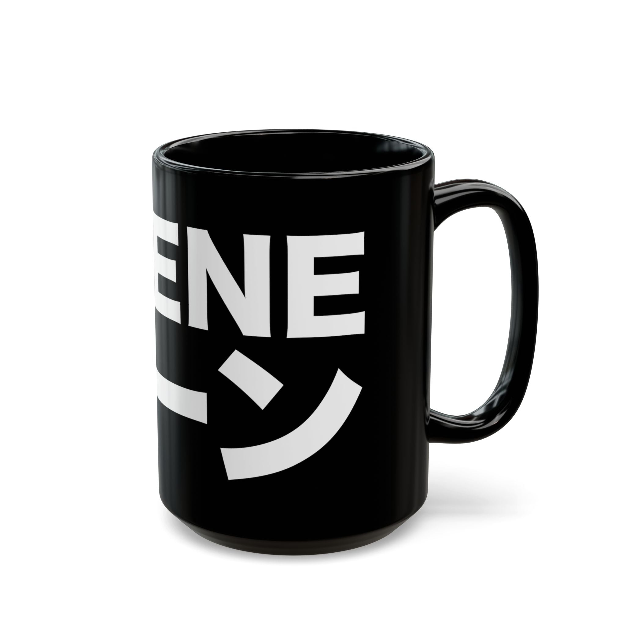Scene Japanese Black Ceramic Mug 11oz & 15oz
