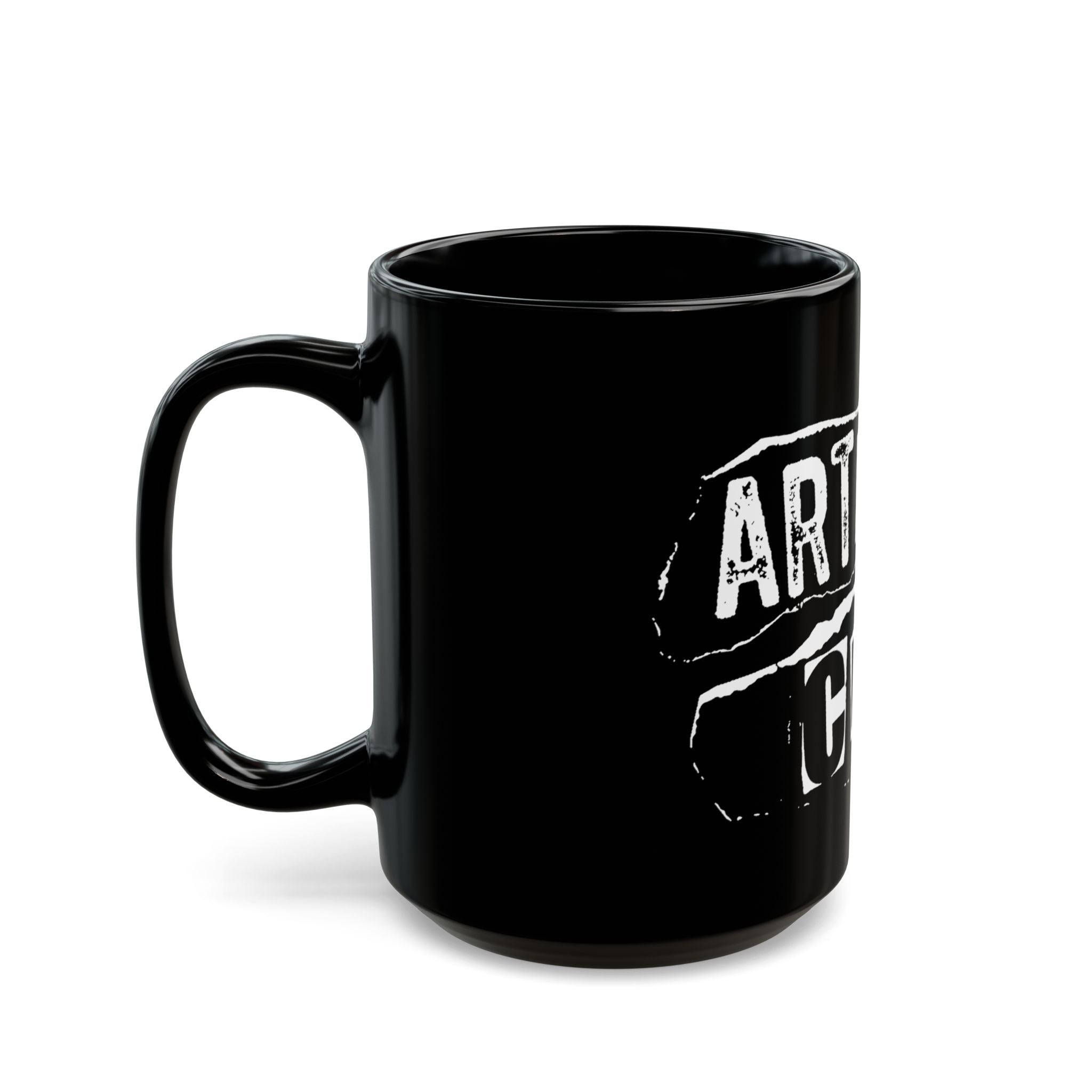 Art Is The Cure Pistols Black Ceramic Mug 11oz & 15oz