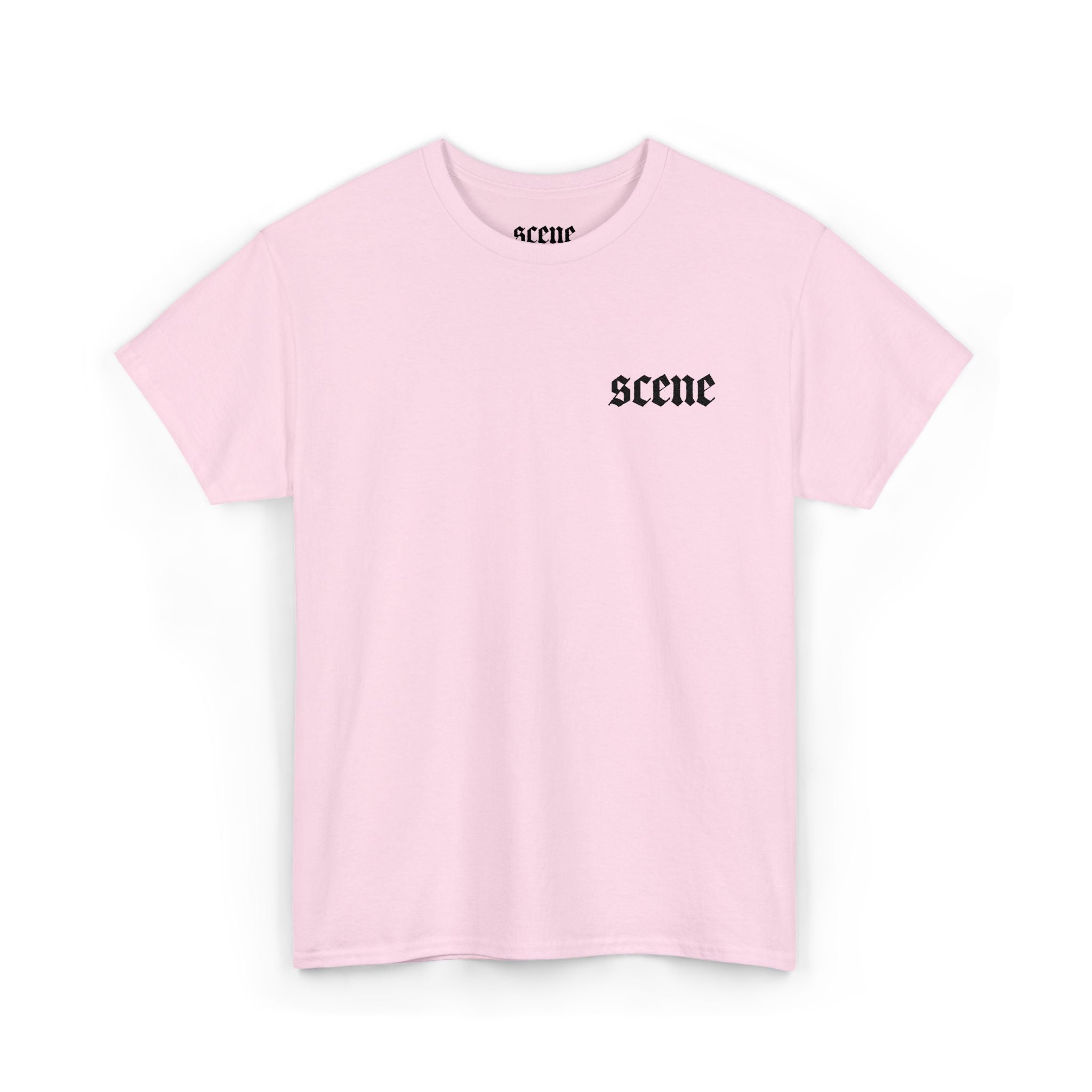 Scene Black Embroided Unisex Heavy Cotton Tee