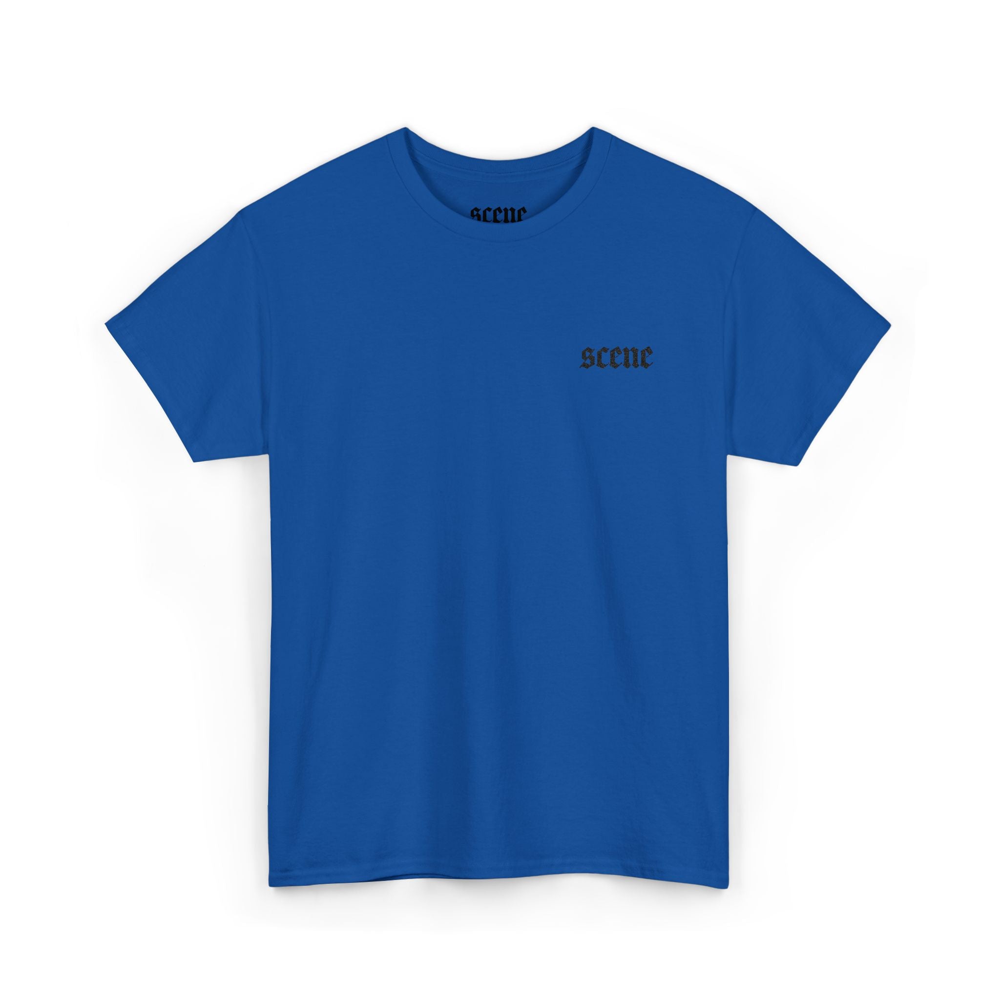 Scene Black Embroided Unisex Heavy Cotton Tee