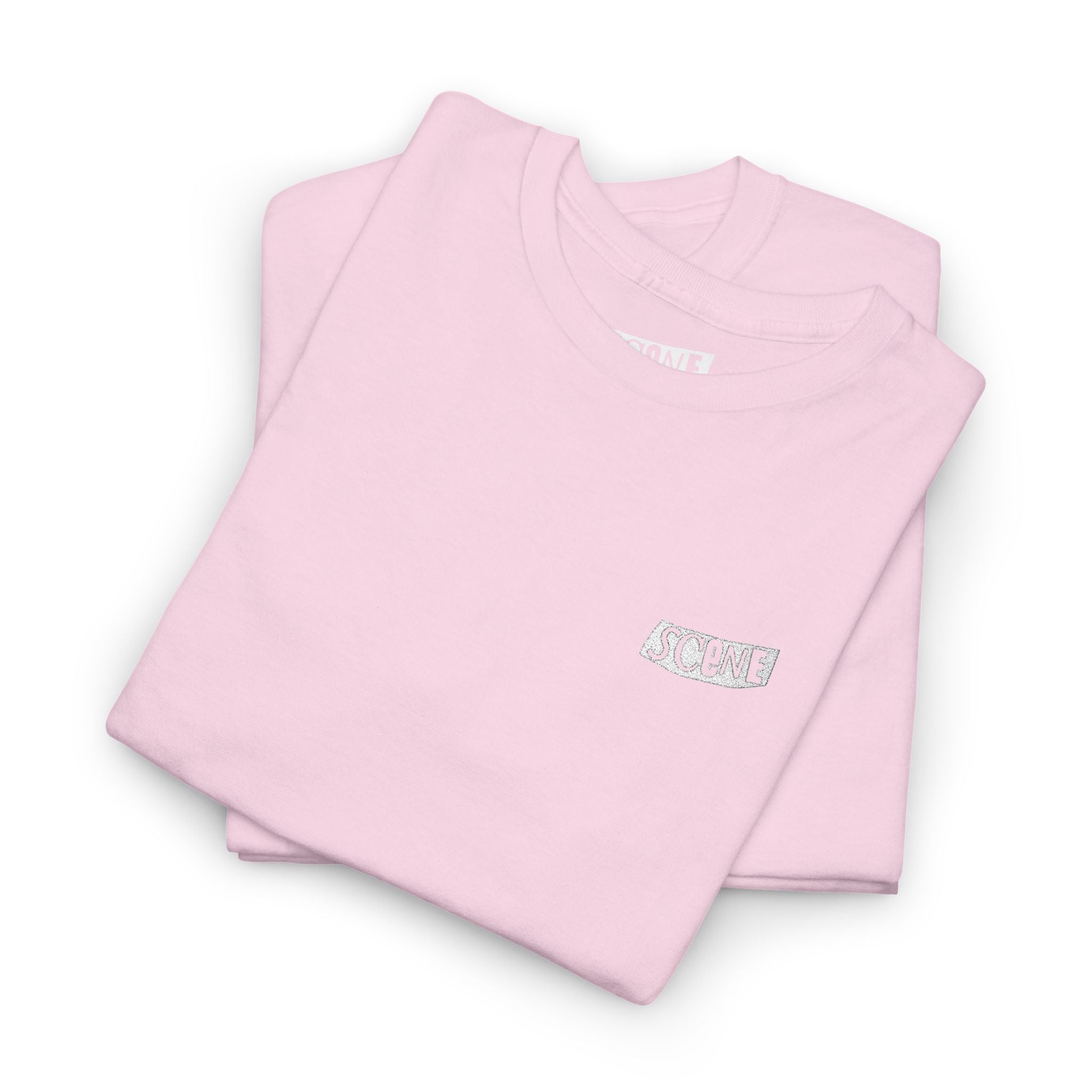 Punk Scene White Embroided Unisex Heavy Cotton Tee