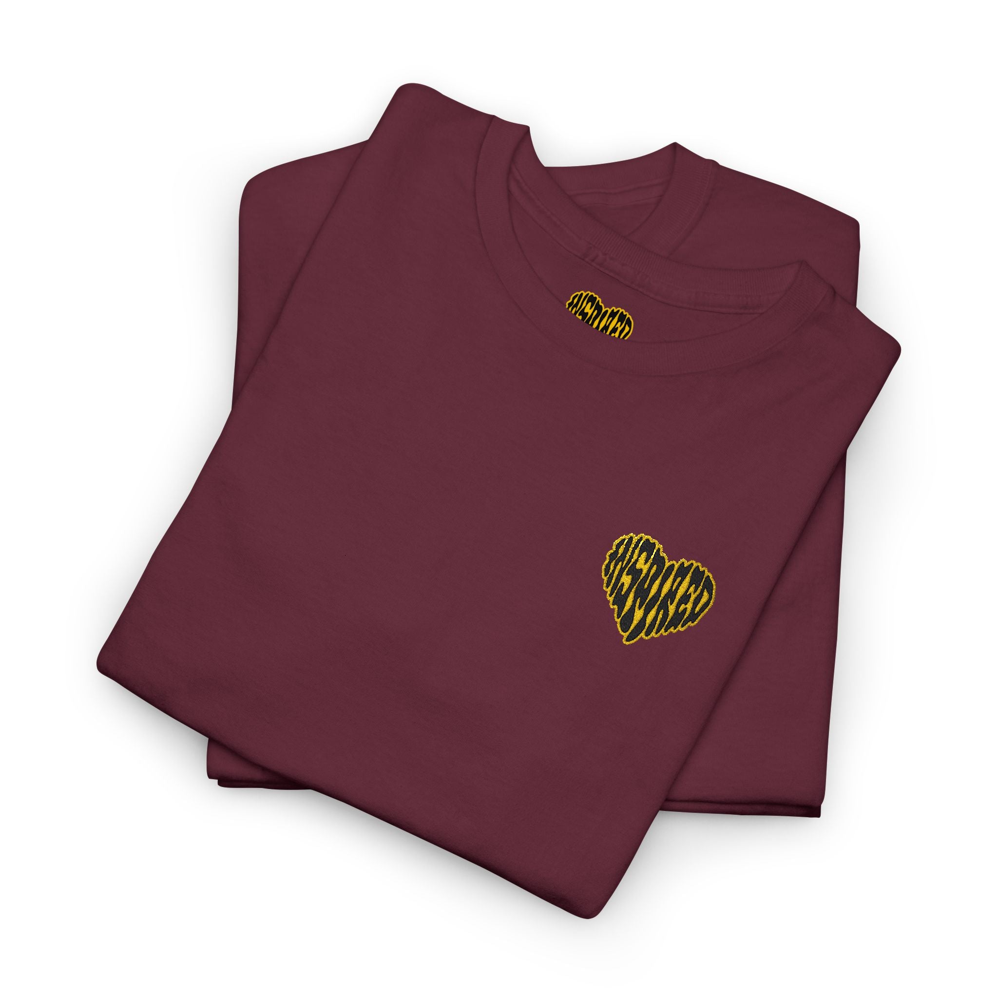 Art Is The Cure Inspired Heart Embroided Unisex Heavy Cotton Tee