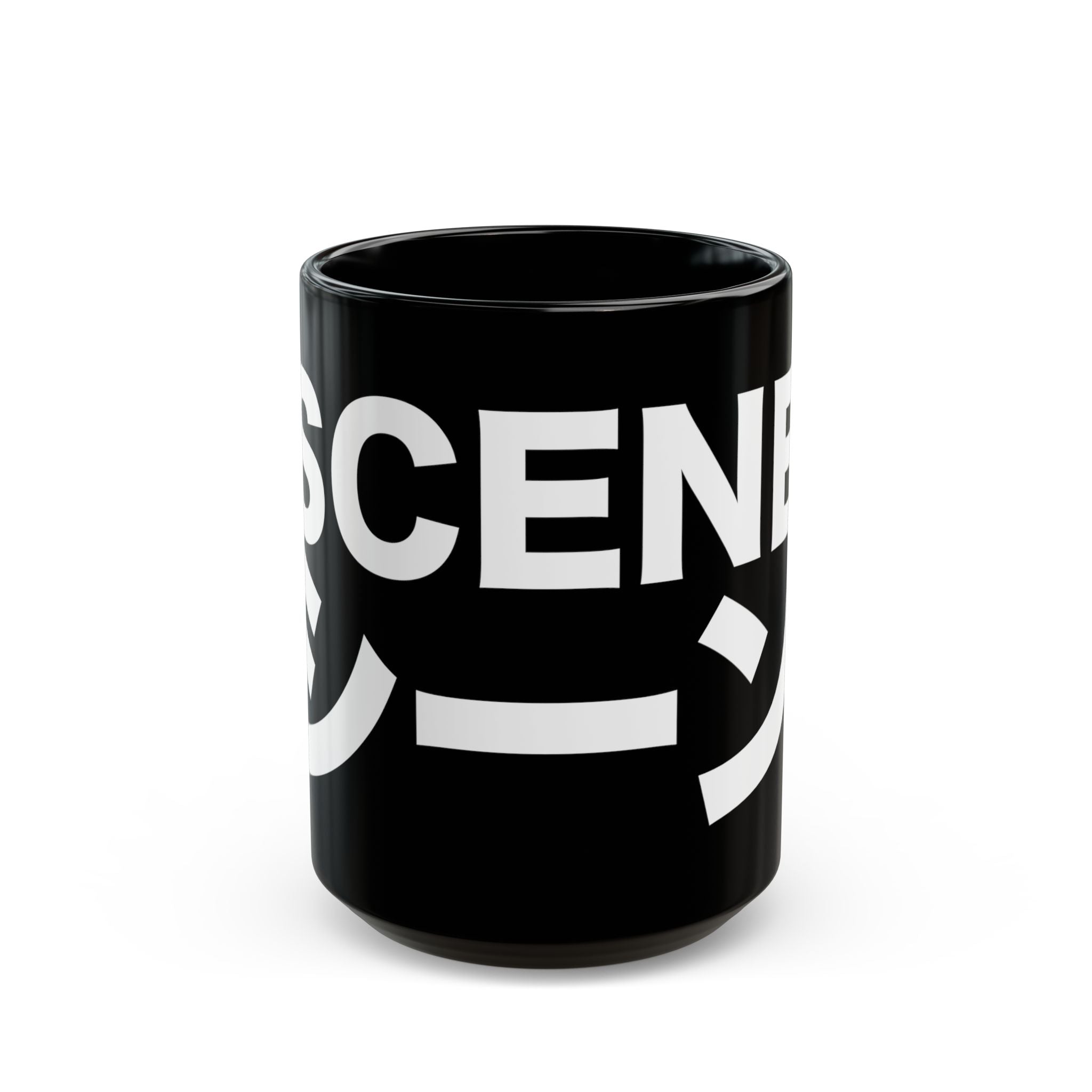 Scene Japanese Black Ceramic Mug 11oz & 15oz