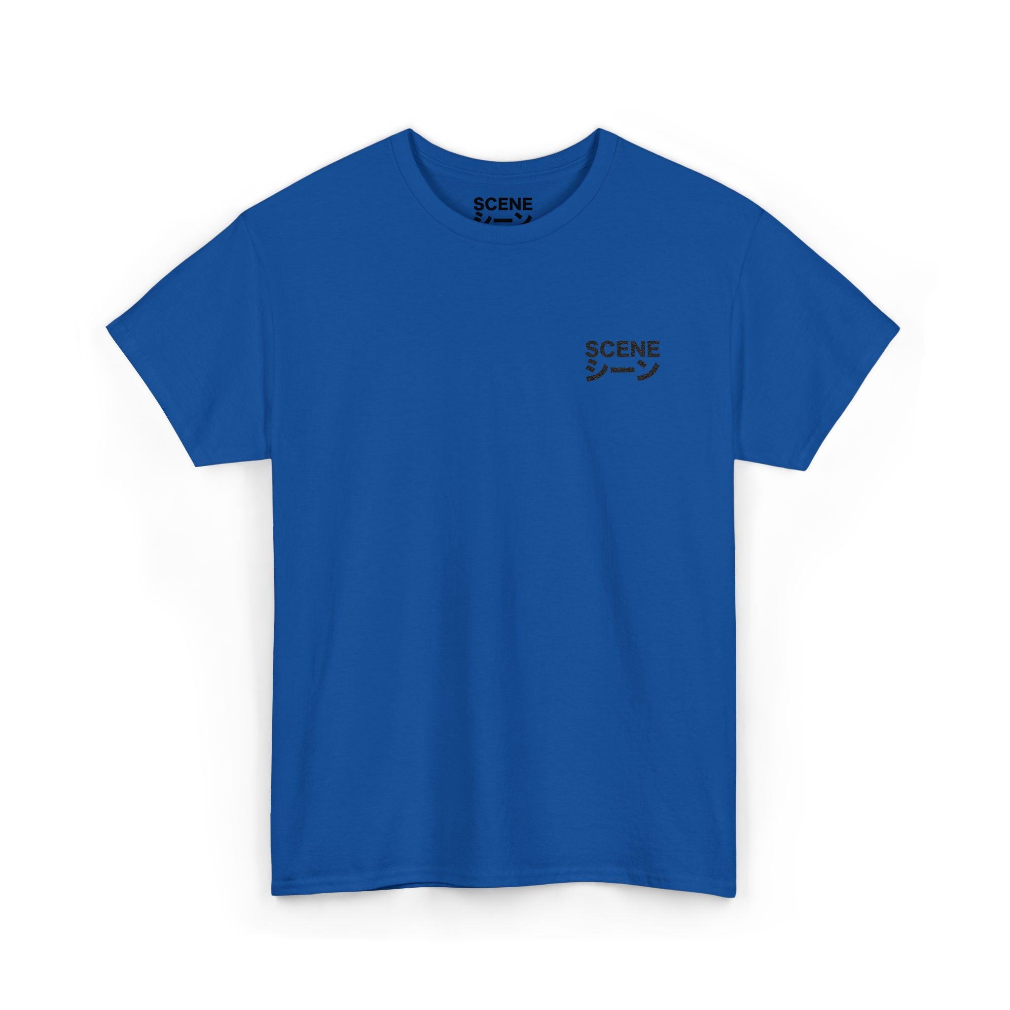 Scene Japanese Black Embroided Unisex Heavy Cotton Tee