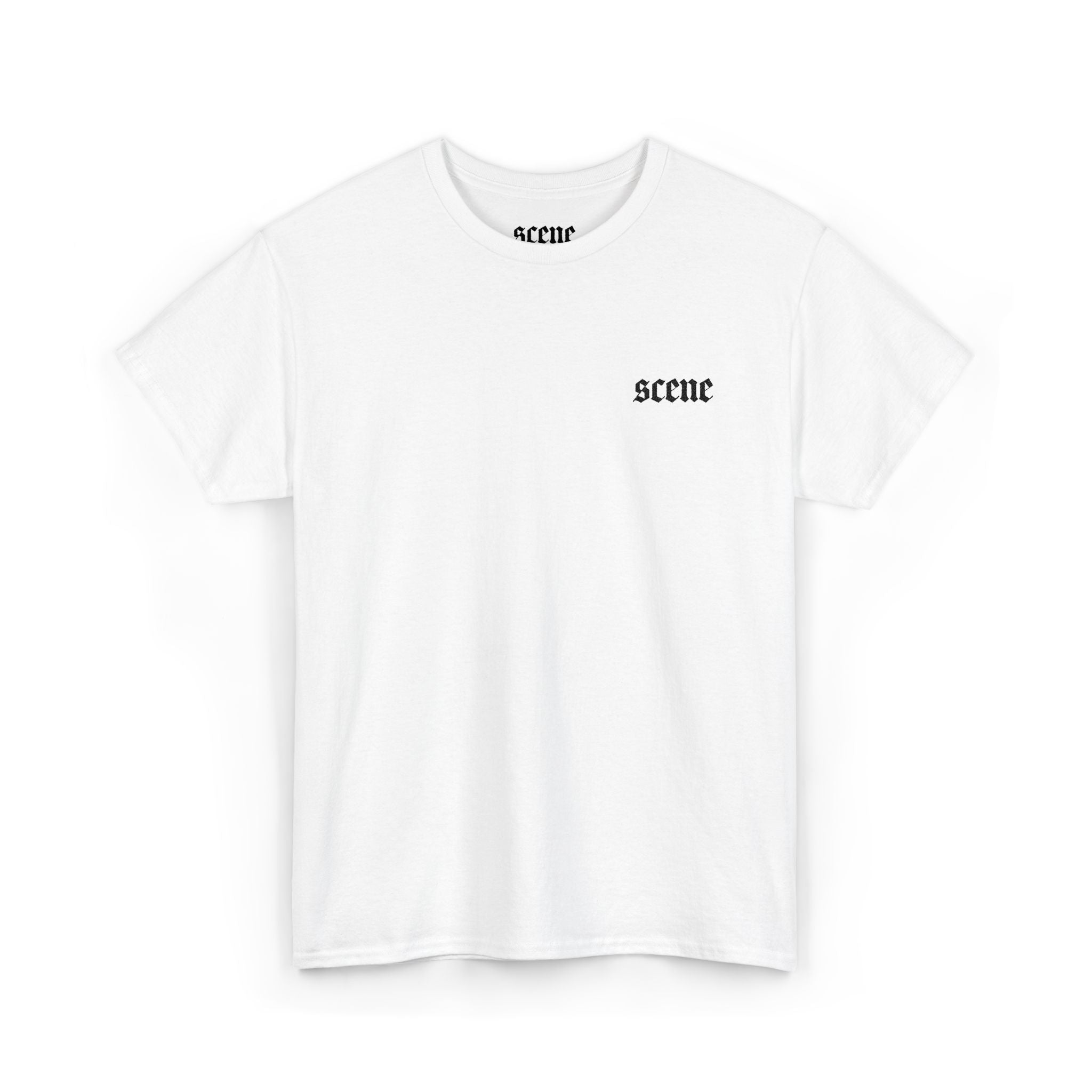 Scene Black Embroided Unisex Heavy Cotton Tee