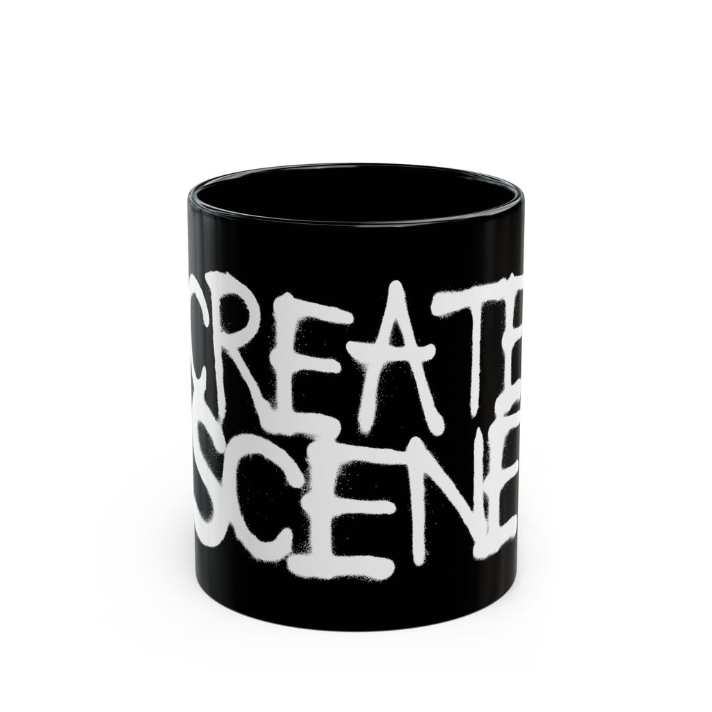 CreateScene Tag Black Ceramic Mug 11oz & 15oz