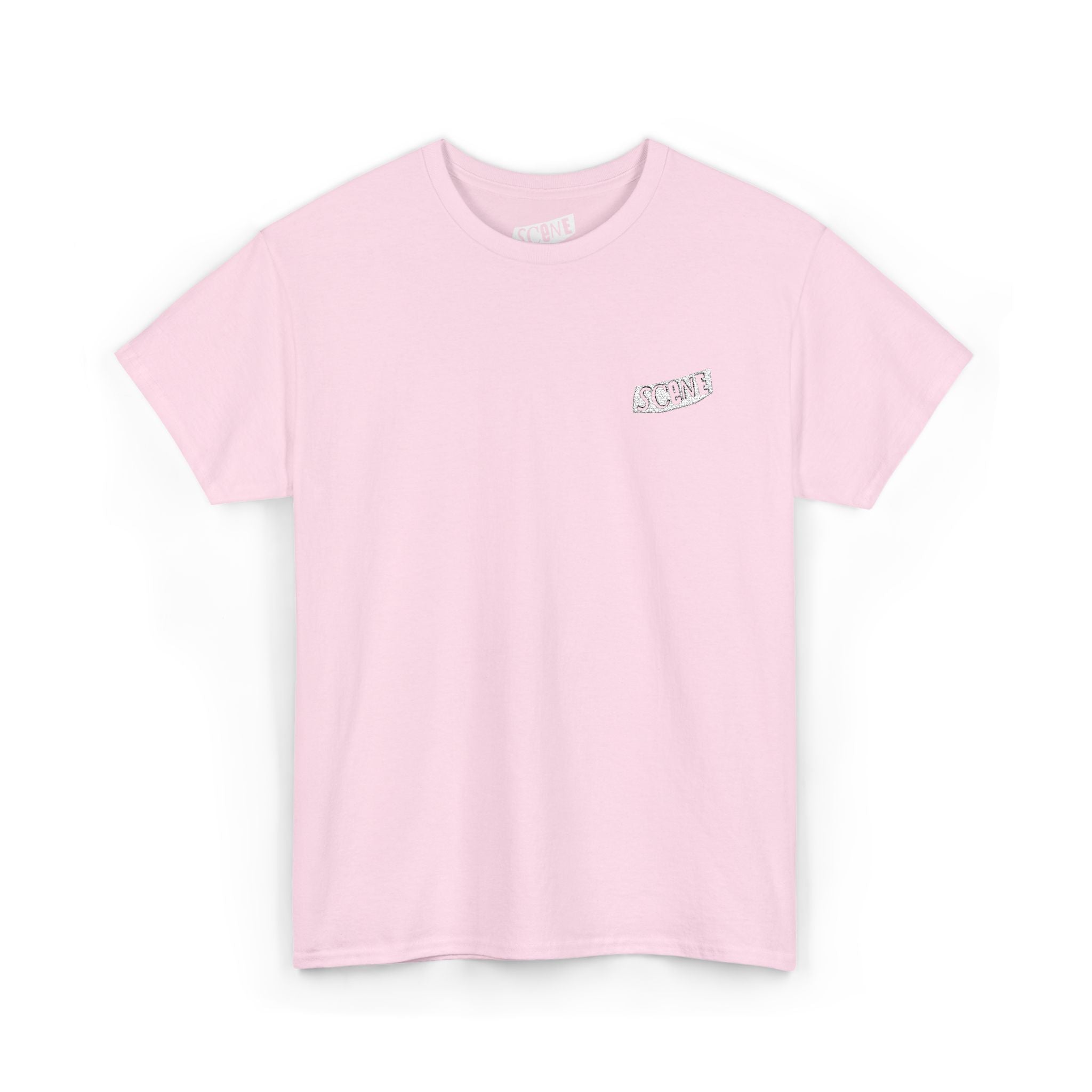 Punk Scene White Embroided Unisex Heavy Cotton Tee