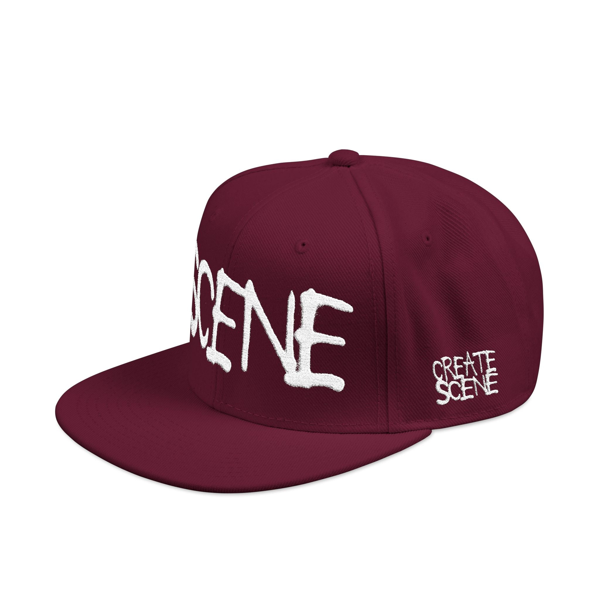 Scene Tag Embroidery Snapback Cap