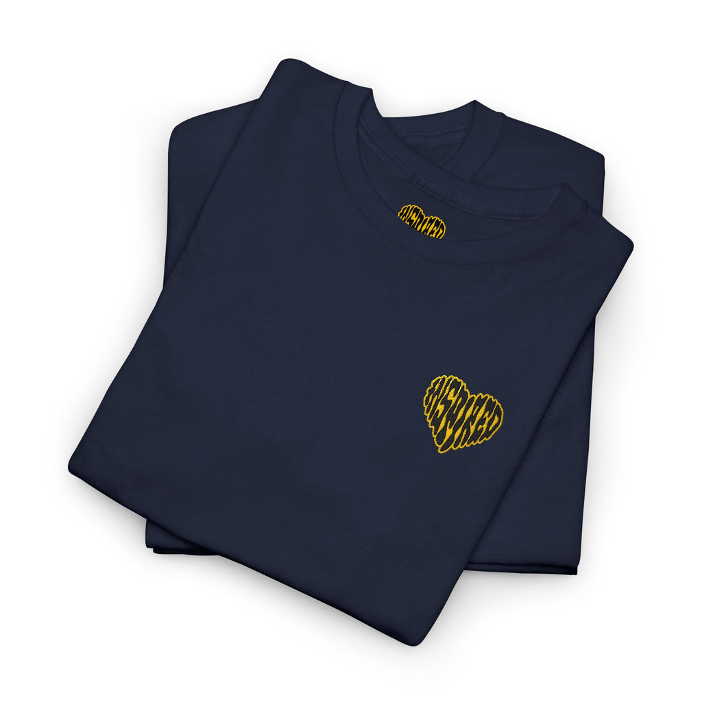 Art Is The Cure Inspired Heart Embroided Unisex Heavy Cotton Tee