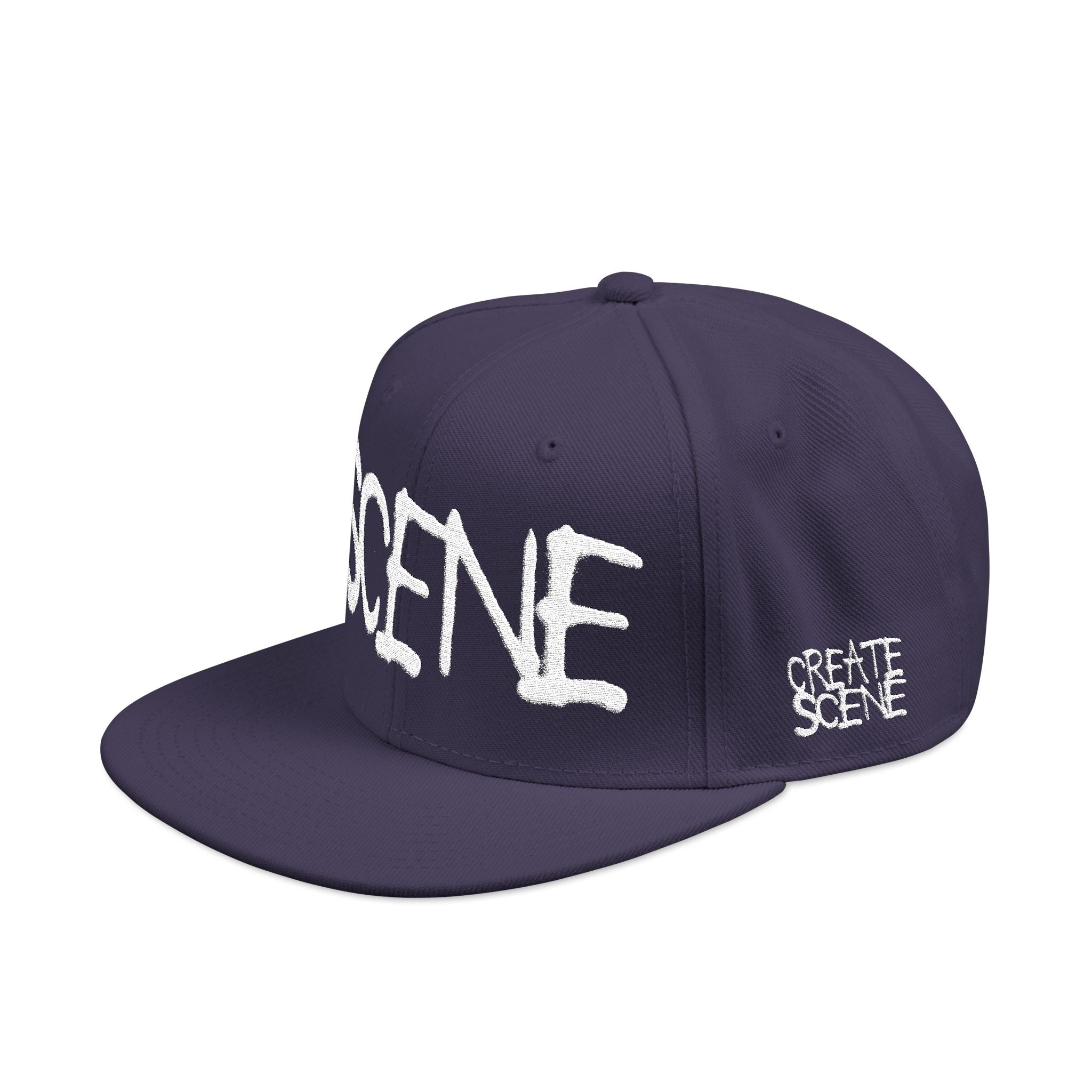 Scene Tag Embroidery Snapback Cap