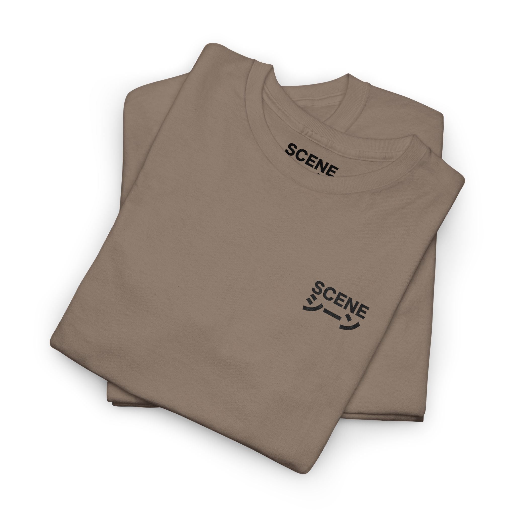 Scene Japanese Black Embroided Unisex Heavy Cotton Tee