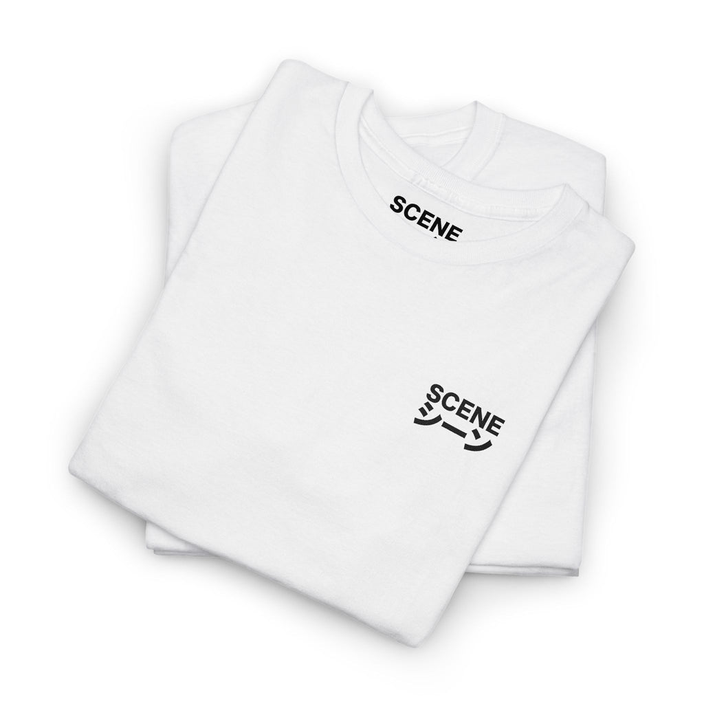 Scene Japanese Black Embroided Unisex Heavy Cotton Tee
