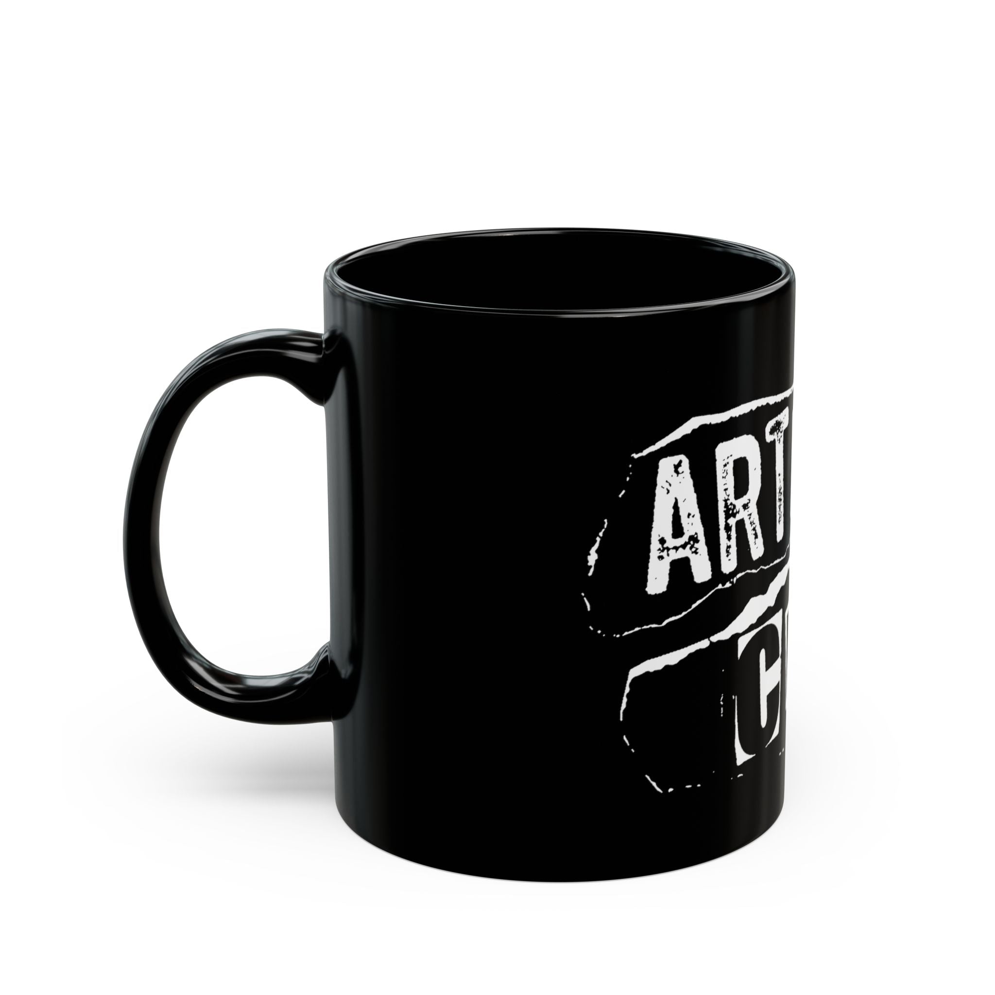 Art Is The Cure Pistols Black Ceramic Mug 11oz & 15oz
