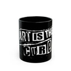 Art Is The Cure Pistols Black Ceramic Mug 11oz & 15oz