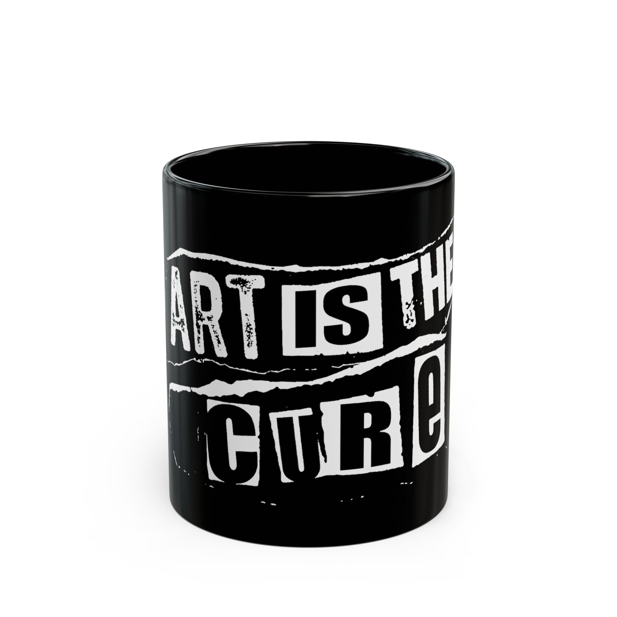 Art Is The Cure Pistols Black Ceramic Mug 11oz & 15oz